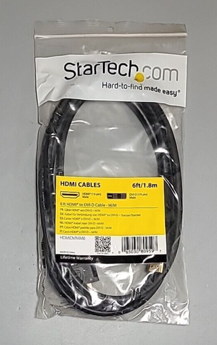 LOT OF 10 StarTech 6ft HDMI to DVI-D Cable - M /M - (HDMIDVIMM6)