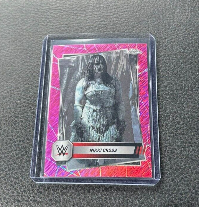 2025 Topps Chrome WWE Nikki Cross Pink Shimmer Refractor