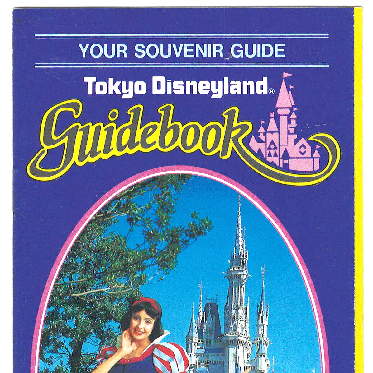 Vintage Tokyo Disneyland Souvenir Guidebook with Map and