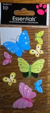 Essentials Sandylion Colorful Butterflies Butterfly Gems Card Scrapbook Stickers