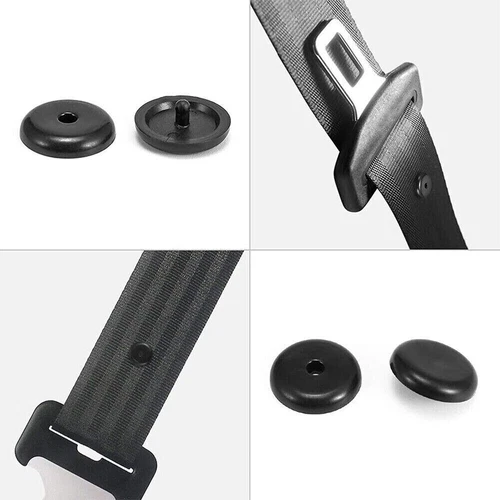 4/8x Gurtstopper Sicherheitsgurt Stopper Kunststoff Knopf Clip Universal Schwarz - Picture 7 of 10