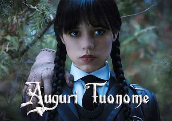 MODECOR Cialda MERCOLEDI ADDAMS FAMILY con NOME Decorazione Torta Ostia Zucchero 03