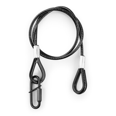 BeamZ Safety SAF65 Blackline - 5mm / 95cm Sicherungsseil 65kg