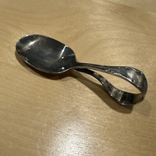 Vintage Oneida Silver Baby Child's Curved Spoon