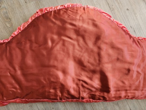 1930's Antique Bolster Boudoir Floral Ribbonwork Bed Pillow 40" Long. Beautiful! - Picture 10 of 12