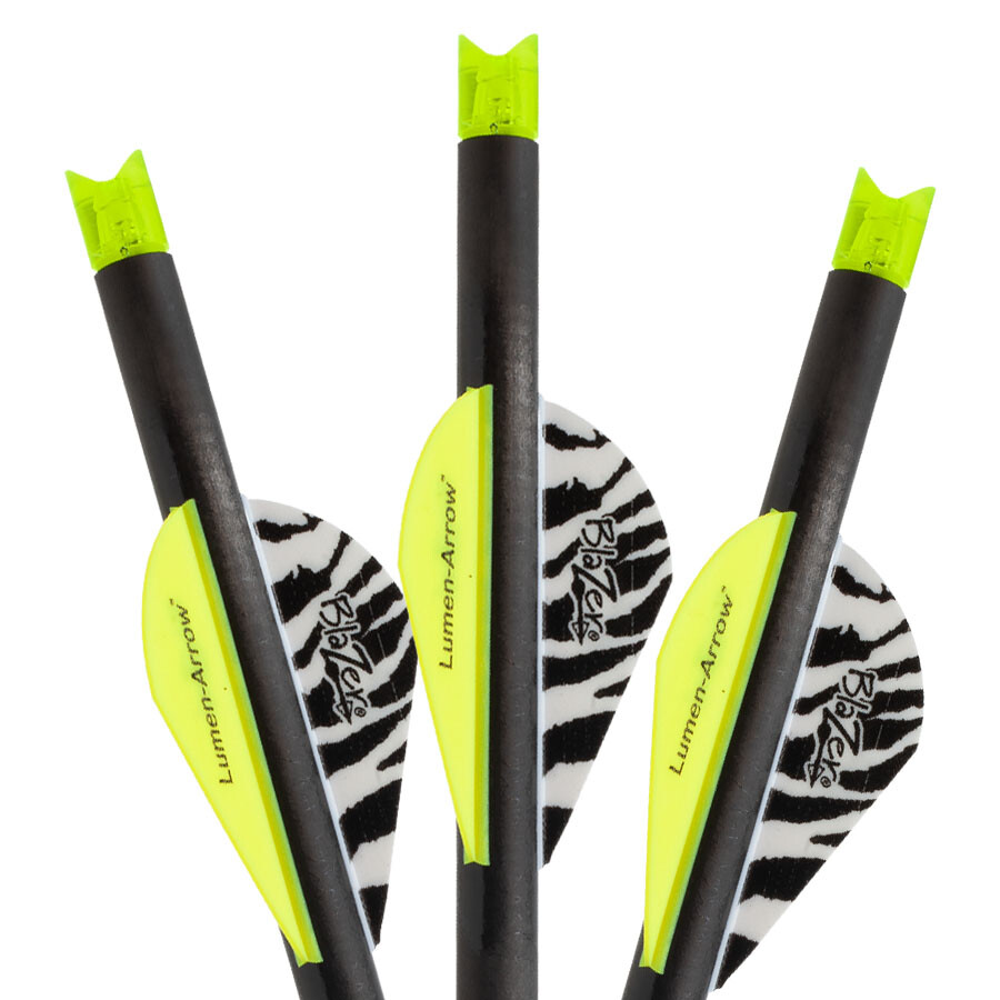 Burt Coyote Lumenok 20" Carbon Bolt Green – 3-Pack, 00310, For Crossbow, Crescent End