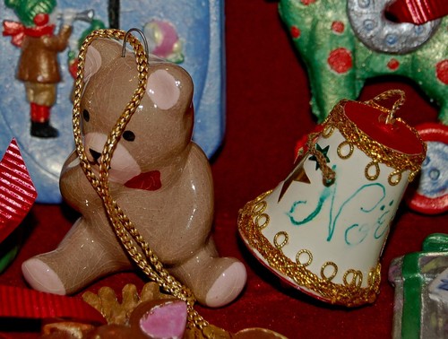 Vintage CHRISTMAS ORNAMENTS Mostly Ceramic Lot#203 1980's Nostalgia - Picture 3 of 6