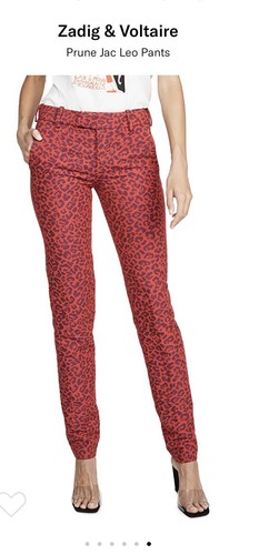 Zadig Voltaire Prune Jac Leo Pants Passion NWT $298 Size 34 2 Sold Out - Picture 6 of 8