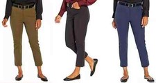 Banana Republic Women's Slim Straight Cropped Twill Pant 1