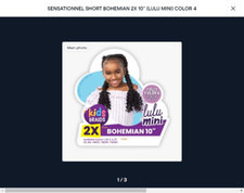 SENSATIONNEL SHORT BOHEMIAN 2X 10" LULU MINI COLOR T1B/27