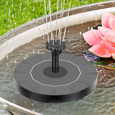 Solar Powered Floating Pump Water Fountain Birdbath Home Pool 
