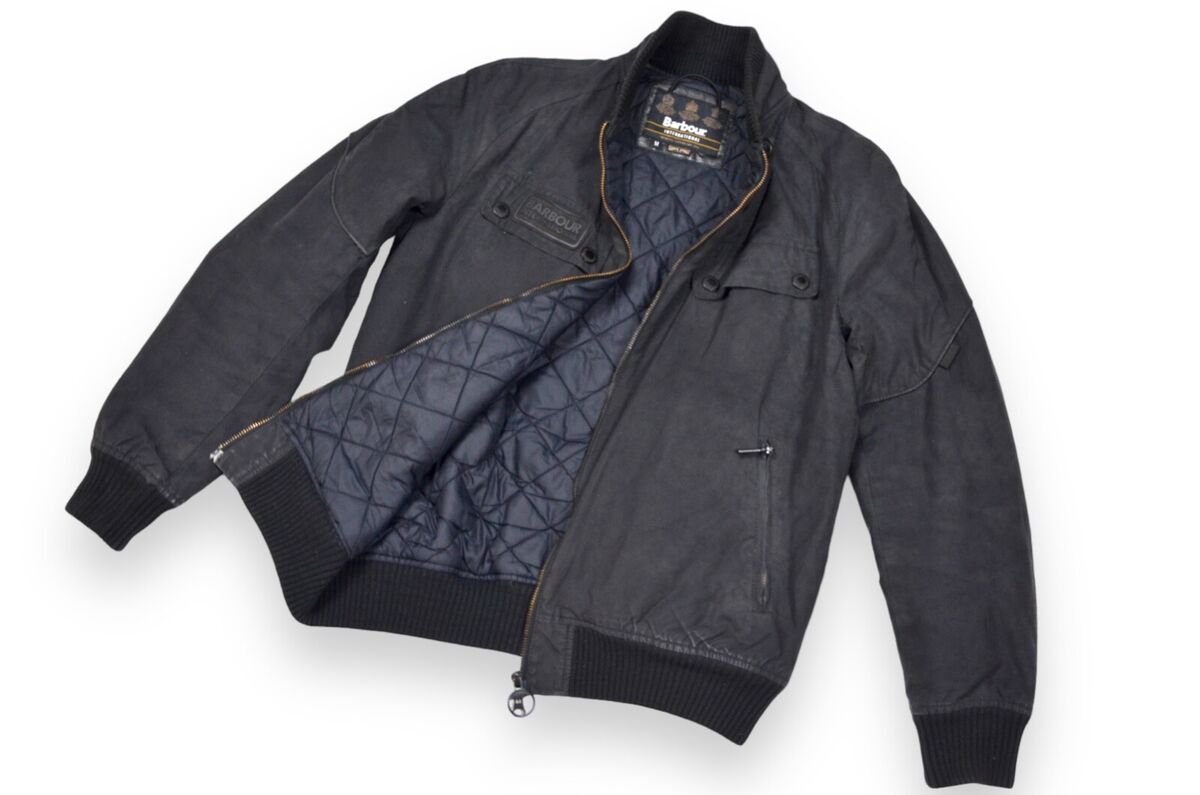 Men's Barbour Sprocket International Jacket Wax Short Black Men's Barbour Sprocket International Jacket Wax Short Black