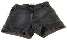 Faded Glory Girl's Stretch Blue Denim Shorts Size 12 Elastic/Adjustable Waist