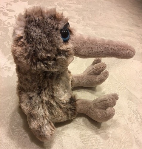 RARE 7" Stickybeak Bird Plush Gray Tan Blue Eyes Wild Baby Ostrich New Zealand - Picture 3 of 7