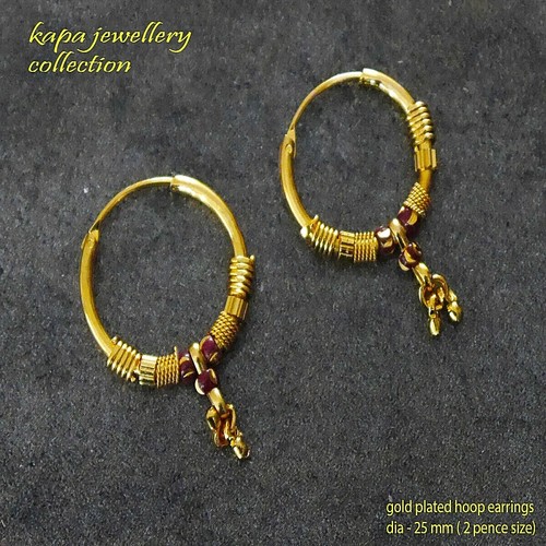18k Gold Hoop Earrings Gold plated 