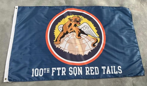 USAF 100th Fighter Squadron 3x5 ft "Red Tails" Single-Sided Flag Banner