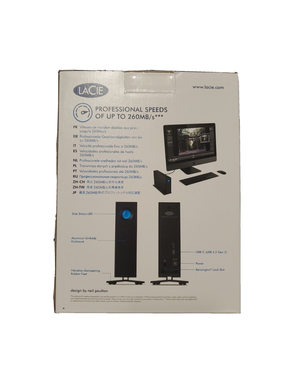 サイン・掲示用品 パネル ラシー d2 Professional 10TB/ブラック STHA10000800 通販 LaCie HDD 外付けハードディスク 10TB d2 Professional USBタイプC ブラック STHA10000800