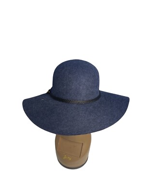 Target brand fall/winter wide brim floopy navy colored wool hat with