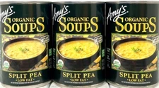 Amy's Organic Low Fat Split Pea Soup 14.1 oz ( Pack of 3 )~Exp:2/2026