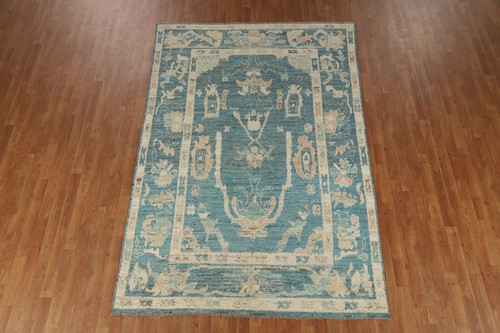 Vegetable Dye Oushak Turkish Hand-knotted Wool Rug for Living Room 6x9 ft - 第 15/21 張圖片