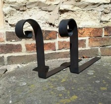 Hand Forged Roofing Scroll Hip Irons x 2