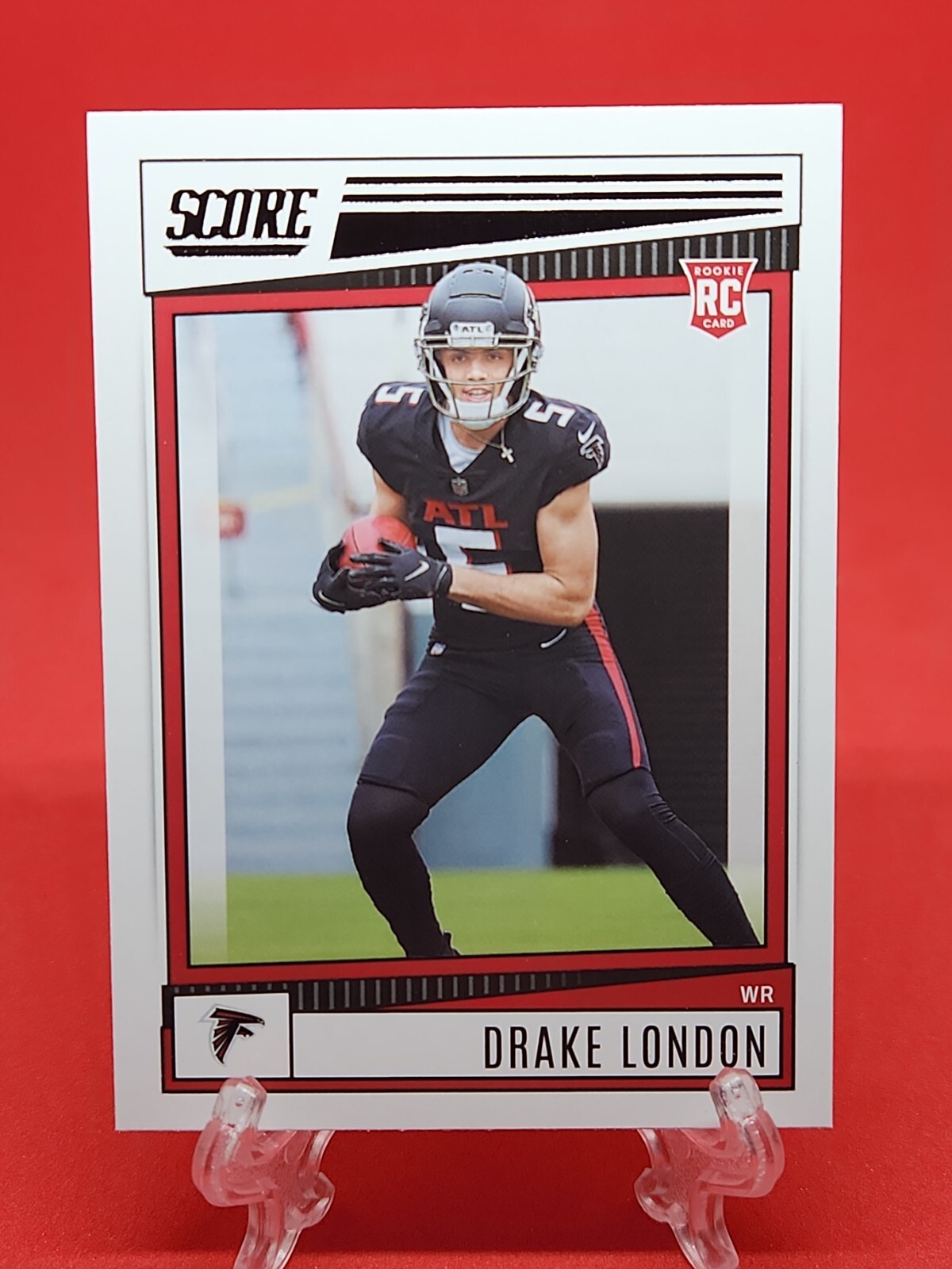 Drake London RC 2022 Panini Score #379 NFL UNIFORM Atlanta Falcons Rookie