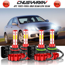 Fit Honda Accord 2003-2007 Led Headlight Bulbs White Highlow Beam 9005 9006 Kit