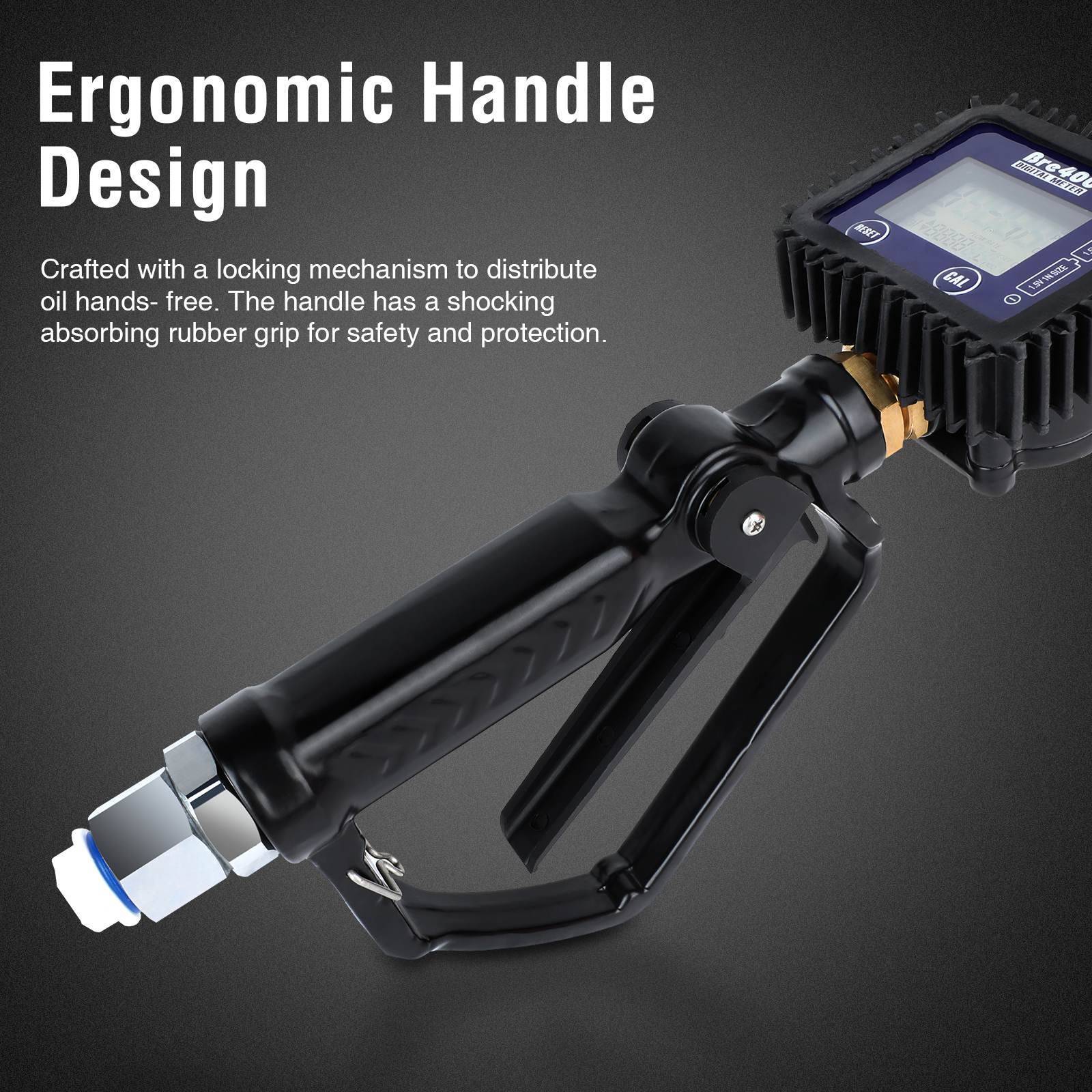 Digital Oil Control Valve Meter Nozzle, Pneumatic Oil Gun with 1/2" NPT