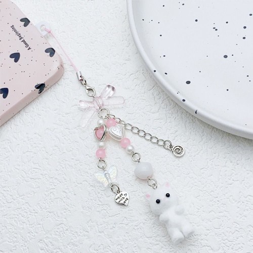 Anti Lost Flocking Cat Phone Lanyard Cat Cell Phone Charm Phone Accessories - 第 16/17 張圖片