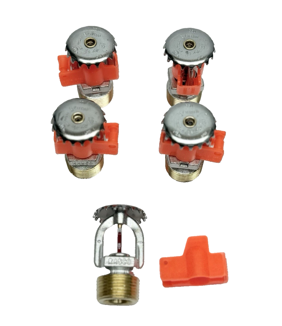 5 RA6322 Rasco White Brass Fire Sprinkler Heads 3/4