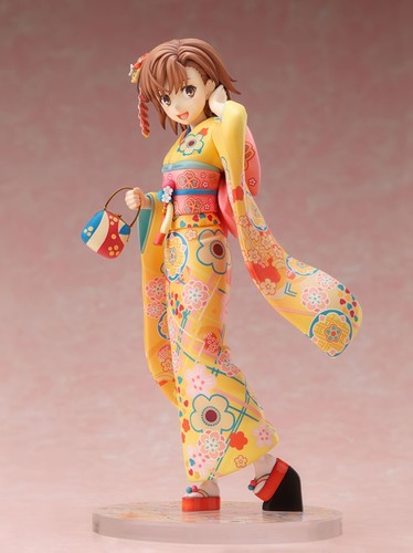 ACSR Railgun Mikoto Furisode 9.4in 1/7 Anime Figure PVC Statue F:NEX FuRyu NIB - Picture 2 of 10