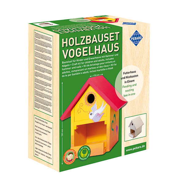 Pebaro Holzbauset Vogelhaus Bastelset Bausatz Nistkasten Diy Selber Bauen-image