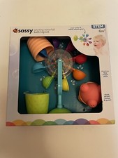 Sassy STEM Whirling Waterfall Bath Set NIB 6 Months  Toy Play Development Learn
