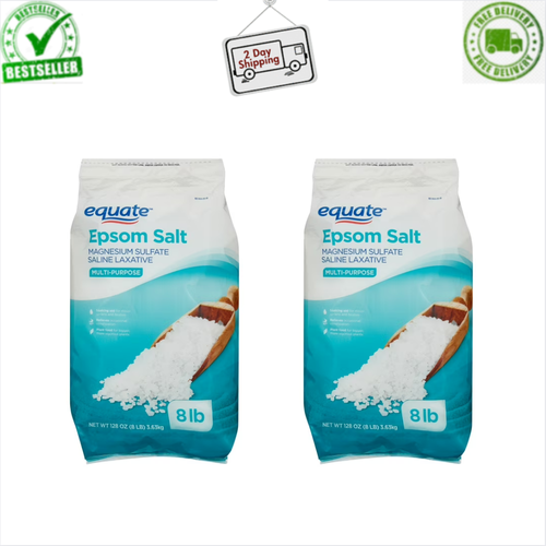 Equate Epsom Salt, Magnesium Sulfate, 128 oz (8lb), Unscented - ( PACK OF 2 ) - Picture 8 of 12