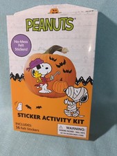 Peanuts Snoopy Wood Stock Halloween Felt Sticker Activity Kit NEW