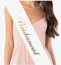 Bridesmaid sash Bridal Shower party favor Bachelorette Party Sash Bride ribbon