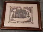 Framed Finished Cross Stitch Bless This Home — photo 3
