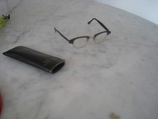 Pair Vintage 1960's Metal Frame Cats Eye Eyeglasses w bifocals