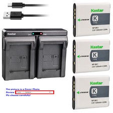 Kastar Battery Dual Charger for Sony NP-BK1 BC-CSK  Sony Webbie MHS-PM1 Camera