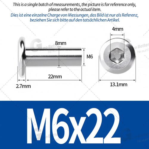 Sleeve Nuts M5-M10 Flat Head Hexagon Socket Furniture Cap Stainless Steel A2 304 - Picture 43 of 89