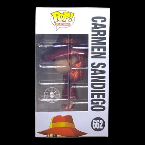 ¡Funko Pop + Pop Stack! TV #662 Carmen Sandiego Diamond 2019 ECCC *como nuevo* - Imagen 3 de 12