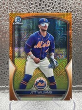 2023 Bowman Chrome Mega Box Orange Mojo Refractor Jett Williams 04/25 Jersey #’d