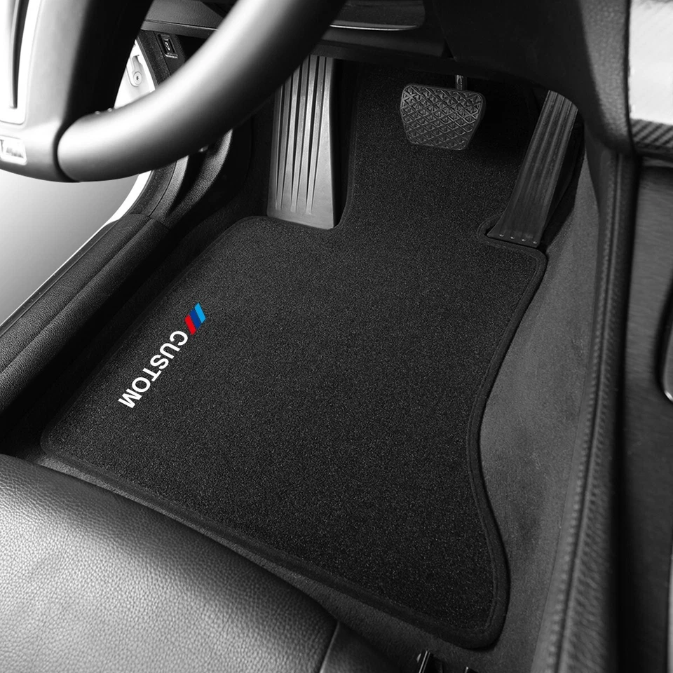 For BMW M4 F82 2014-2020 luxury Carpet Velour Car Floor Mats Liners M4 LOGO - Image 3 of 4