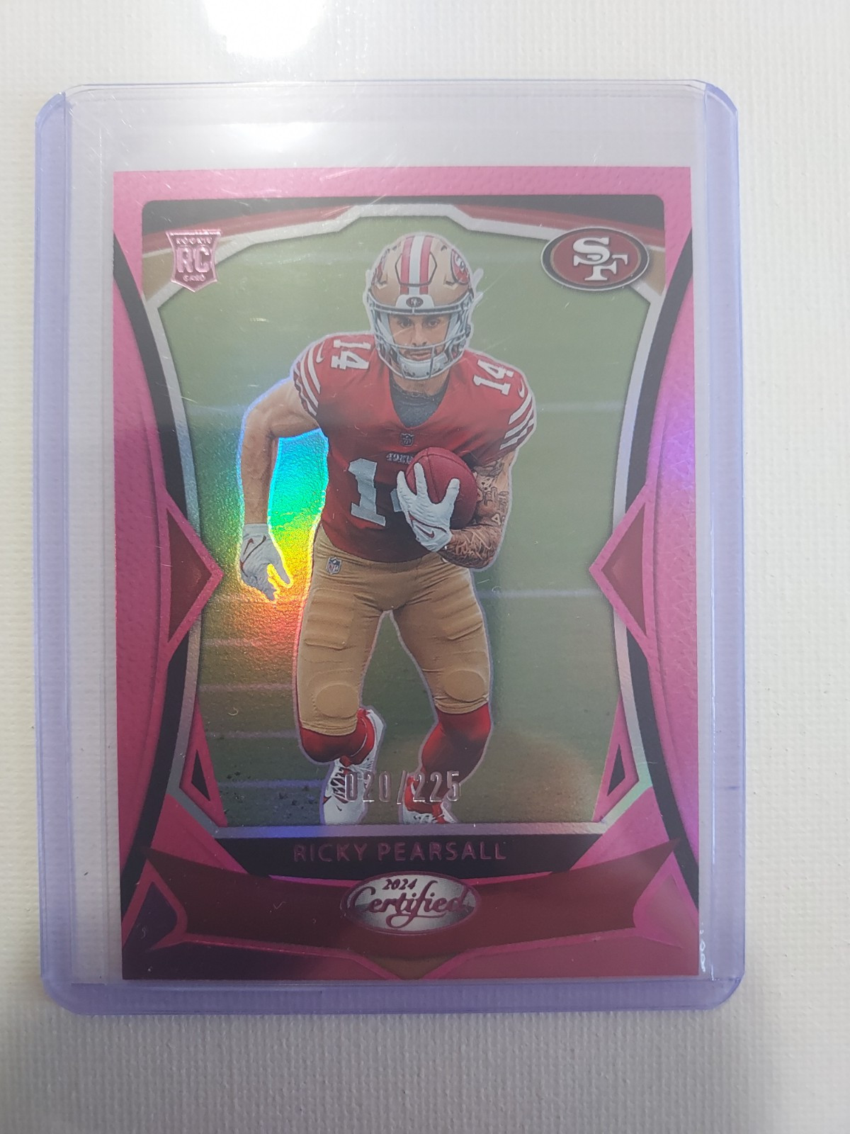 Ricky Pearsall 2024 Panini Certified Pink Mirror Parallel /225 #122 Rookie RC Go