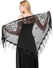 Shawls and Wraps for Evening Dresses Women Lace Crochet Lightweight Shawls Tr...