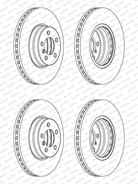 2X Ferodo 344Mm Bremsscheiben BelÜFtet Vorne Passend FüR Land Rover Range | DDF1-image