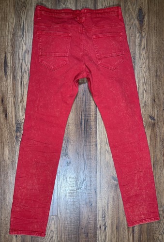 Smoke Rise Men’s Street Wear Jeans Red 32x32 Urban Distressed EUC - Bild 2 von 10