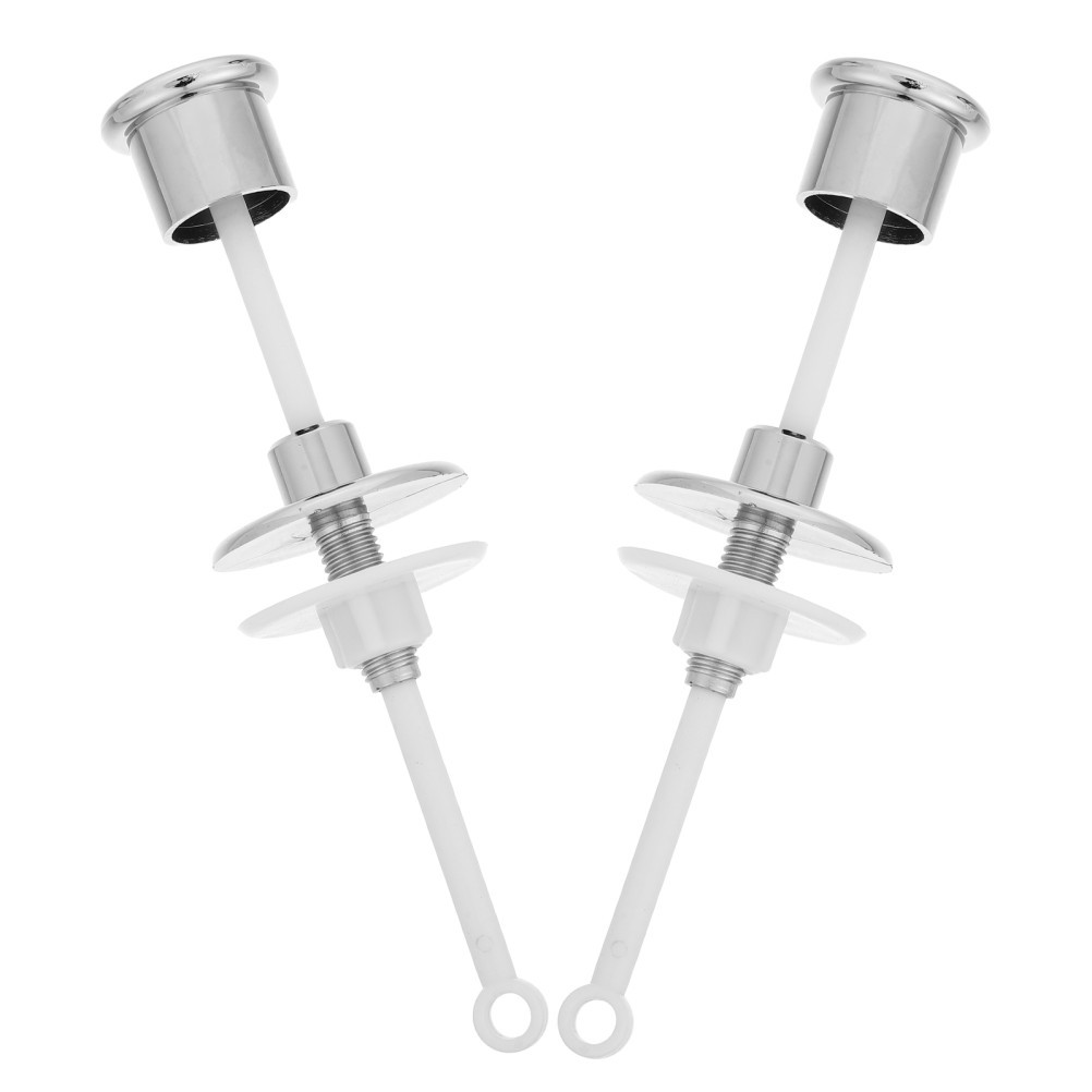  2 Pcs Toilet Lift Switch Tank Flush Button Assist Replacement Push Buttons