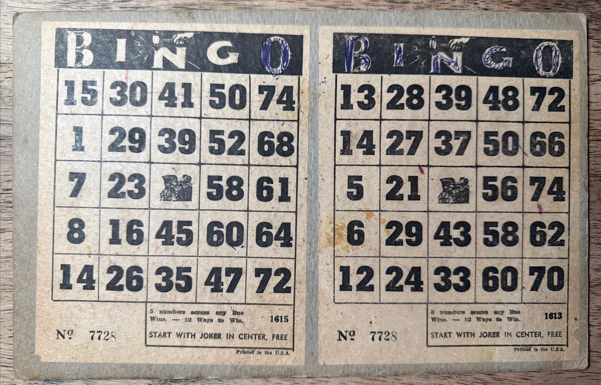 Bingo 1930 Year Vintage Manufacture Board & Traditional Games for