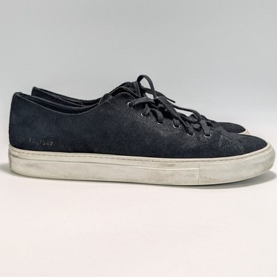 Common Projects Tournament Low Waxed Suede Black